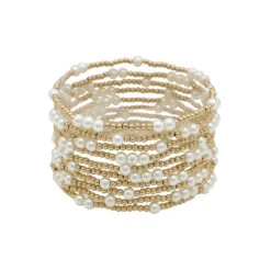 Gold And Pearls Bracelet