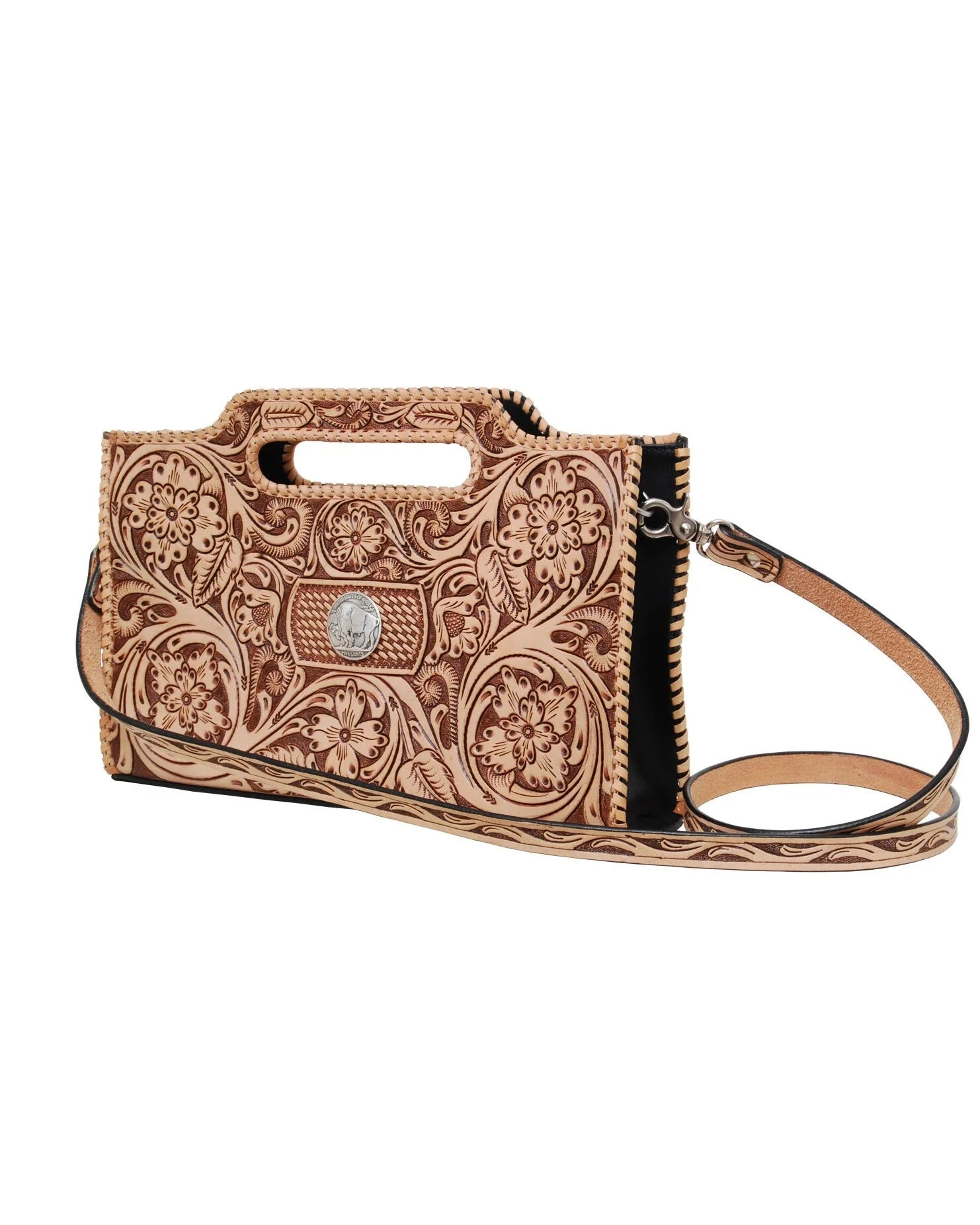 Chic Floral Carving Crossbody Clutch 7 Chic Floral Carving Crossbody Clutch - Image 5
