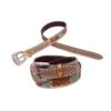 Painted Zuni Tooled Belt -Women Fashion BT 527 scaled 1