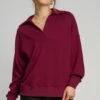 Collared Neoknit Sweatshirt 2 Collared Neoknit Sweatshirt -Women Fashion C4012 jh