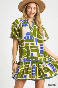 Women Fashion 40 Abstract Bubble Dress