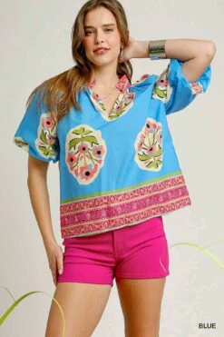 Boho Embroidered Blouse