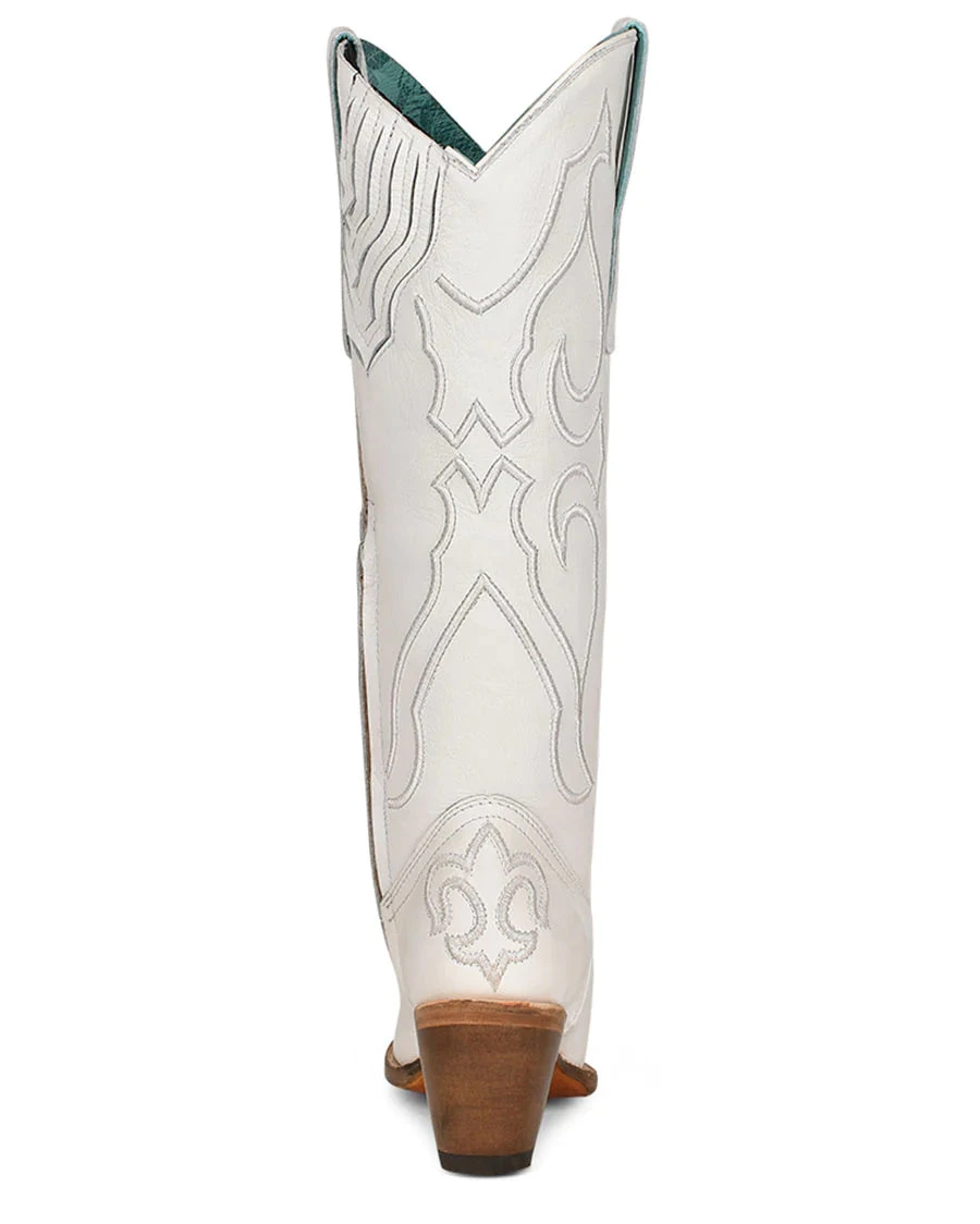 Corral Boots Tall White Pattern And Inlay Boot 4 Corral Boots Tall White Pattern And Inlay Boot - Image 2