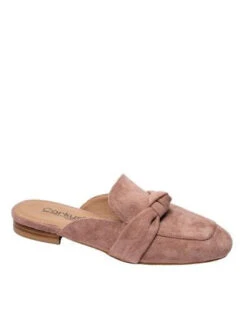 Clingy Blush Faux Suede Mule