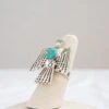 Sterling Thunderbird & Turquoise Ring 1 Sterling Thunderbird & Turquoise Ring -Women Fashion Copyof576Thunderbirdring