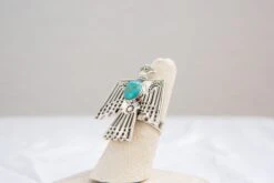 Sterling Thunderbird & Turquoise Ring