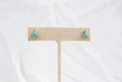 Turquoise Triangle Stud Earrings