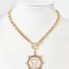 Stamped Cross Neklace -Women Fashion DGN2010WG