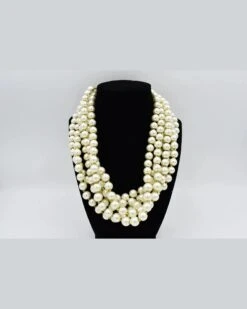 Stacked Glass Pearl Necklace