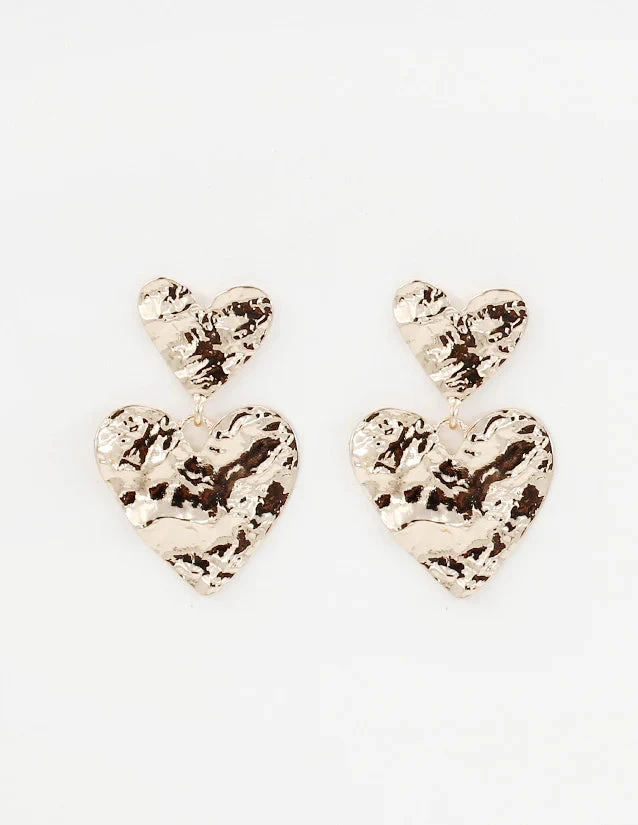 Hammered Heart Earrings 3 Hammered Heart Earrings