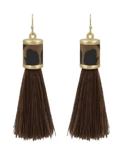 Leather Tassel Earring