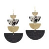 Half Moon Dangle Earrings 1 Half Moon Dangle Earrings -Women Fashion E 2178BK EME0007BLK LEO BLK 2T