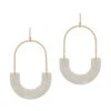 U Shape Hoop Earrings -Women Fashion E 2383WH EME1085NAT 2T