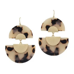 Half Moon Acrylic Earrings 19 Half Moon Acrylic Earrings -Women Fashion E 2487BR EME1646BEIGE 2T