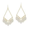 Wood Leaf Charm Earrings -Women Fashion E 2898WH EME2503WHT 2