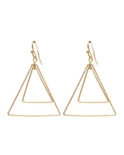 Double Layered Triangle Earrings