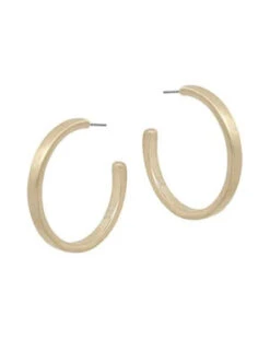 Thick Flat Hoop Earrings