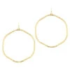 Hammered Thin Hoop Earrings -Women Fashion E 3112G AE1333GD 2T