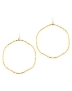 Hammered Thin Hoop Earrings