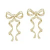 Gift Bow Earrings -Women Fashion E 3536G EME3841GD 2T