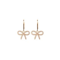 Rhinestone Bow Earrings