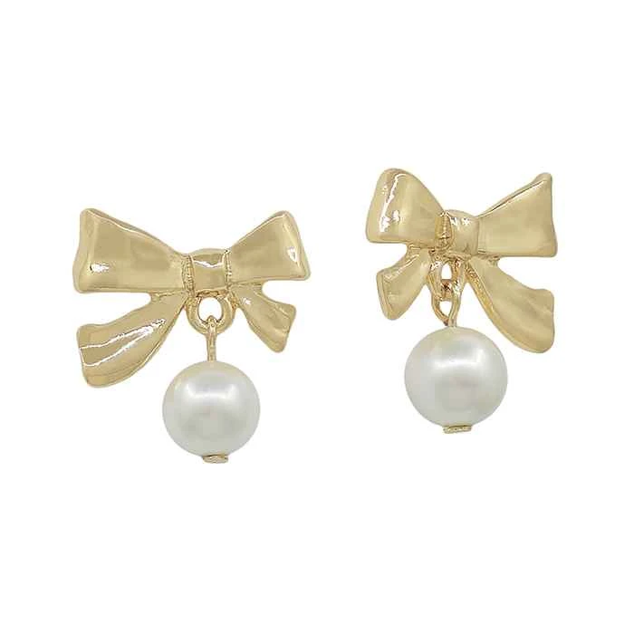 Bow Pearl Earrings 3 Bow Pearl Earrings