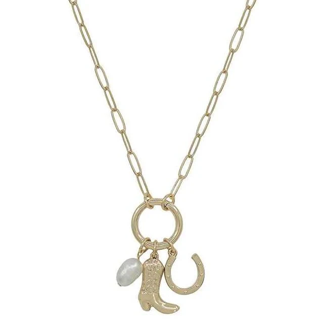 Cowgirl Charm Necklace 3 Cowgirl Charm Necklace
