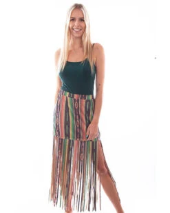Scully Serape Fringe Skirt