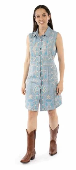 Scully Embroidered Sleeveless Dress