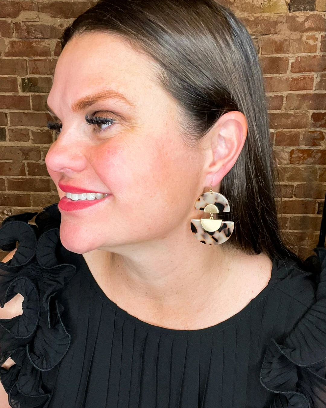 Half Moon Acrylic Earrings 5 Half Moon Acrylic Earrings - Image 3