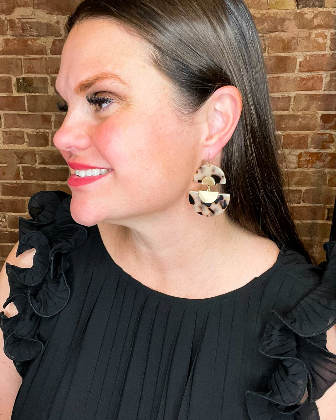 Half Moon Acrylic Earrings 7 Half Moon Acrylic Earrings - Image 5