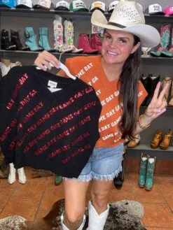 Game Day Sequins Embroidery V-Neck Sweater Vest 11 Game Day Sequins Embroidery V-Neck Sweater Vest -Women Fashion IMG 2208