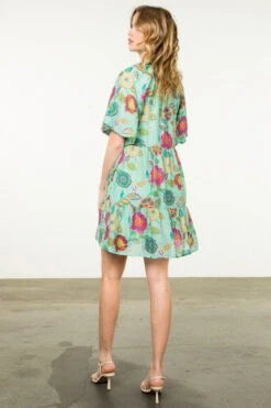 Puff Sleeve Floral Dress -Women Fashion IMG 0090