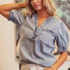 Washed Denim Top 1 Washed Denim Top -Women Fashion IMG 0127