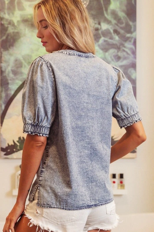 Washed Denim Top 4 Washed Denim Top - Image 2