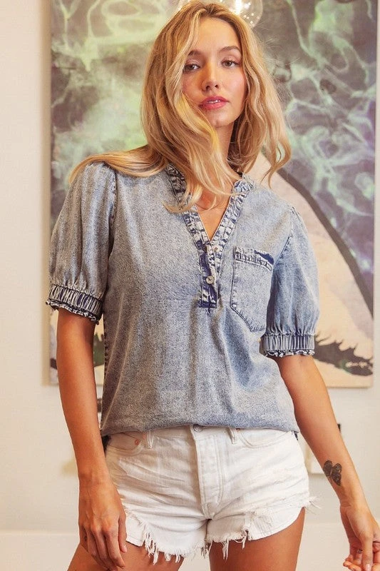 Washed Denim Top 6 Washed Denim Top - Image 4