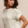Pointelle Open Knit Top -Women Fashion IMG 0131