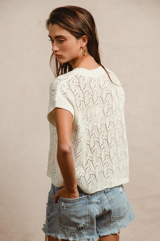 Pointelle Open Knit Top 5 Pointelle Open Knit Top - Image 3