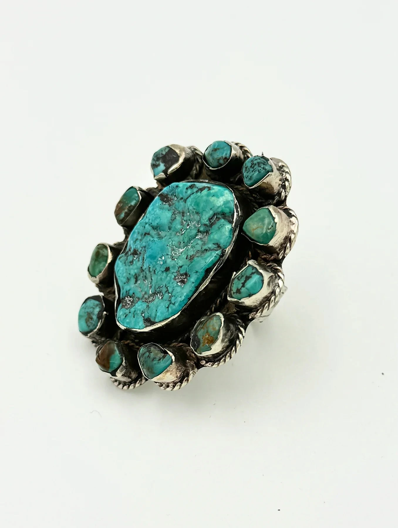 Turquoise Cluster Ring 3 Turquoise Cluster Ring
