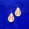 Teardrop Baseball Earrings