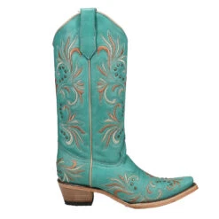 Corral Boots Stud And Embroidery Turquoise Boots