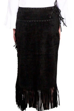 Scully Wrap Around Fringe Skirt 8 Scully Wrap Around Fringe Skirt -Women Fashion L659 bk preview