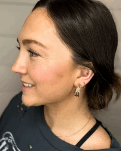 Layered Textured Hoop Earring -Women Fashion LayeredTexturedHoopEarrings