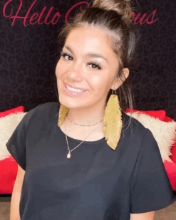 Long Feather Earrings -Women Fashion LongFeatherEarringsYellow