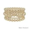 Textured Beaded Bracelets -Women Fashion MB1470GD