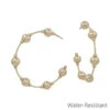 Gold Wired Hoop Earrings 2 Gold Wired Hoop Earrings -Women Fashion ME1147GD