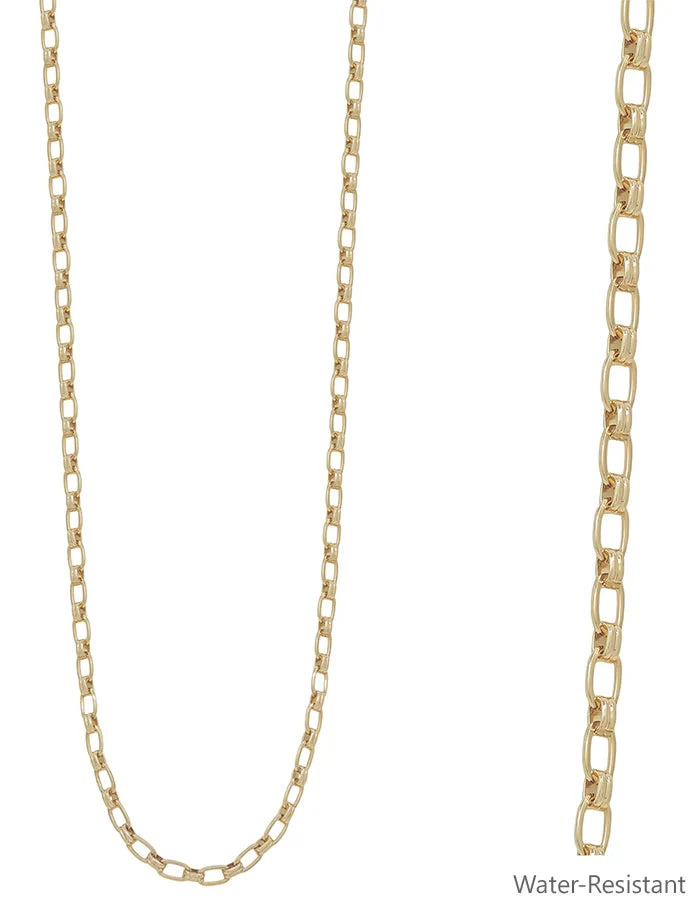 Gold Link Necklace 3 Gold Link Necklace