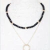 Gold Circle 2 Layers Necklace -Women Fashion N 1687BK IFN6217BK 2T 7321565a f303 48fe acf4 bb877bbf67f2