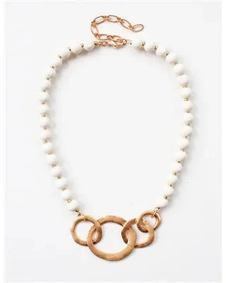 Gold Circle Accent Necklace 3 Gold Circle Accent Necklace