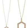Open Hexagon Necklace -Women Fashion N 1753BR EMN1131B PINK 2T 12a96e2a b2c2 4f2a 9312 49faa3a57fee